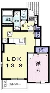 プリーズプレイスC【103号室】の間取り