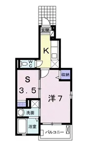 エルベッタ城東【102号室】の間取り