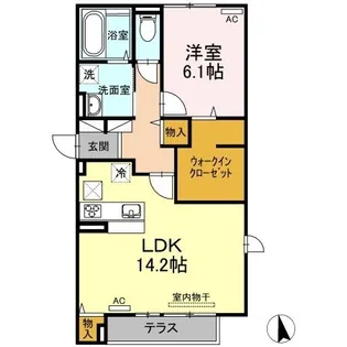 レセンテBB【105号室】の間取り