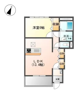 シャトーミニヨン【103号室】の間取り