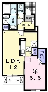 サン ブリーゼ【102号室】の間取り