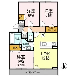 ウィステリア太田【306号室】の間取り