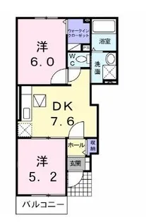 エスペランサK&R R【102号室】の間取り