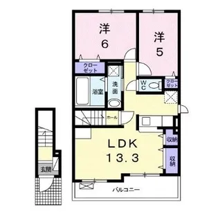 グレイス太田Ⅰ【203号室】の間取り