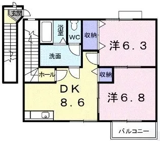 サイドヒル A【203号室】の間取り