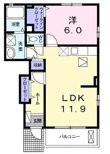 ルミエールⅢ【104号室】の間取り