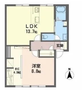 メゾン ド バンベールA棟【105号室】の間取り
