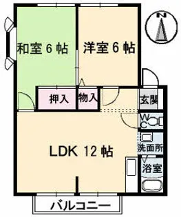 グリーンヒルズ太田 C棟【202号室】の間取り