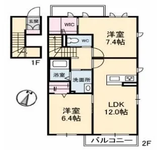 クオリスタ K【201号室】の間取り