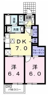 ワイズKM【103号室】の間取り
