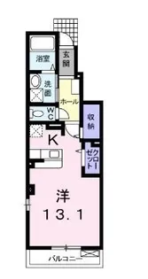 ニュー ラベリー・サイルⅡ【102号室】の間取り