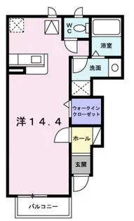 シャン・ミリューⅠB【102号室】の間取り