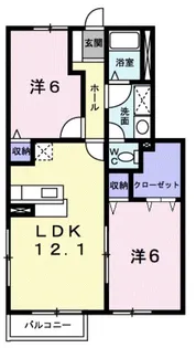 サニー・サイド3883 A【102号室】の間取り