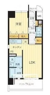 La・Tour ラ・トゥール【405号室】の間取り