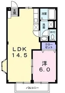 カーム小林【205号室】の間取り