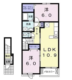 ブローテ高松【204号室】の間取り