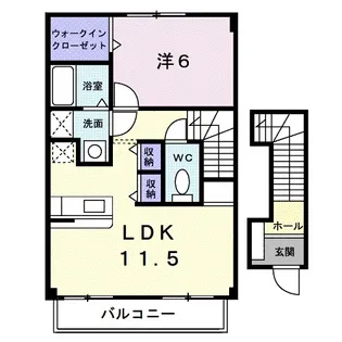 ノール シェル B【202号室】の間取り