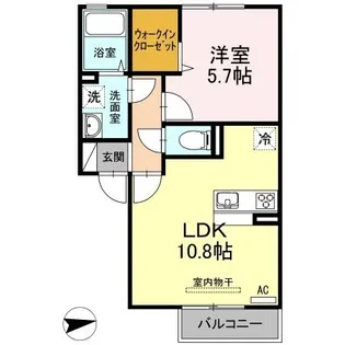 メゾンシャルム春日【107号室】の間取り