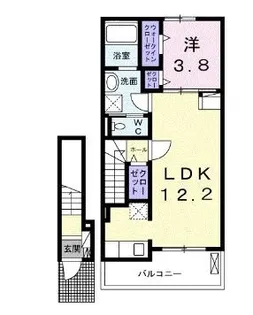 スカイメゾン【202号室】の間取り