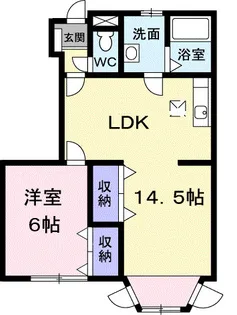 グラン シェル B【102号室】の間取り