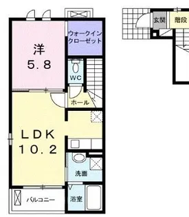 八幡館【205号室】の間取り