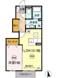 ベル ジュネスK【102号室】の間取り