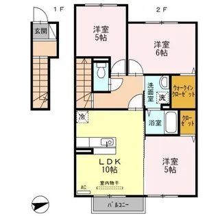 メゾン シンシア【203号室】の間取り
