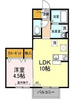 リビングタウン高松中央A棟【210号室】の間取り