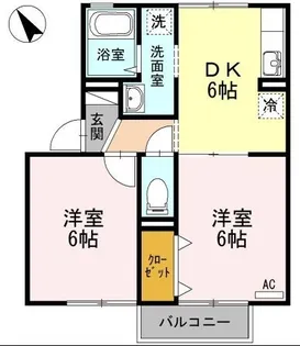 イースト 16 C棟【201号室】の間取り