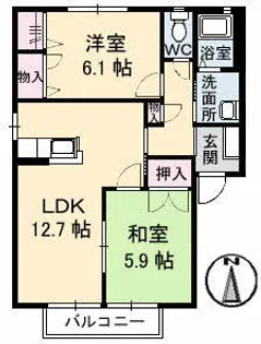 ジュネスTOSHI C棟【101号室】の間取り