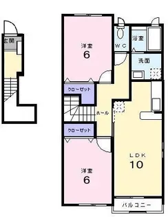 エマールカモガワ【201号室】の間取り