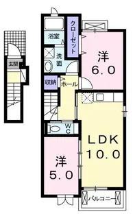 ノヴェルティハイツ坂出【203号室】の間取り