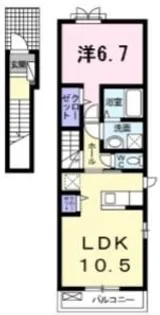 カーサ エスベランサ【201号室】の間取り
