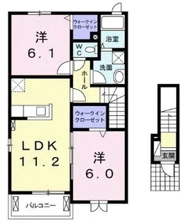 アグレアーブルⅠ【201号室】の間取り