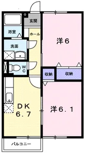 メゾン掛樋【103号室】の間取り