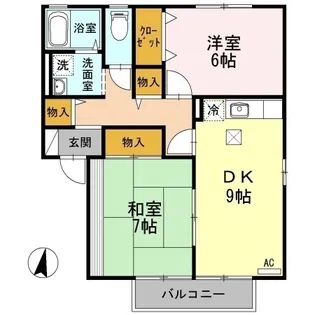 ダイワレイクB棟【101号室】の間取り