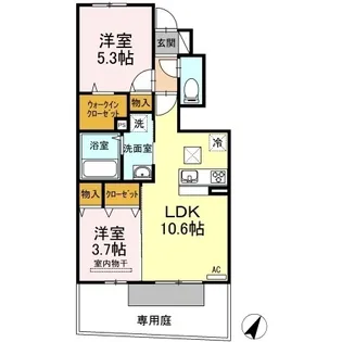 ビューメゾン【102号室】の間取り