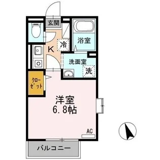 1Kの間取り画像