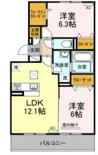 メゾン勝賀B棟【103号室】の間取り