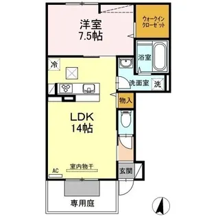レグルス B棟【105号室】の間取り
