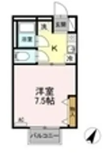 シャトル西春日 B棟【205号室】の間取り