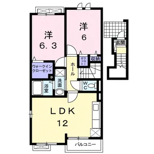 プリムラ カーサ【203号室】の間取り