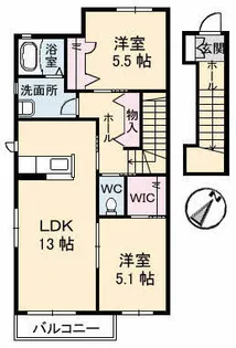 マレンドール【203号室】の間取り