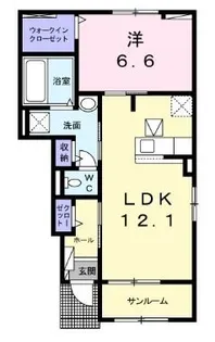ルーラルハウス東山崎C【103号室】の間取り