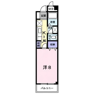ラムール雅【101号室】の間取り