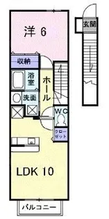 1LDKの間取り画像