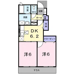 フォレスタ【102号室】の間取り
