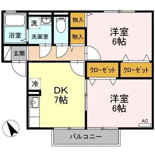 プラセール紙町【202号室】の間取り