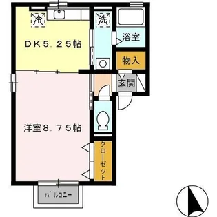 パラディー M【201号室】の間取り
