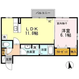 クレール メゾン【203号室】の間取り